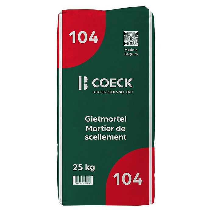 Coeck Gietmortel (25 kg, Verbruik per cm laagdikte: 20 kg/m²) | BAUHAUS