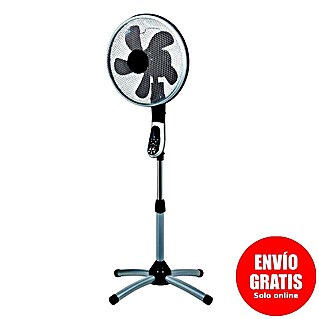 PR Klima Ventilador de pie 360° (Plateado/Negro, 40 cm, 148 cm)