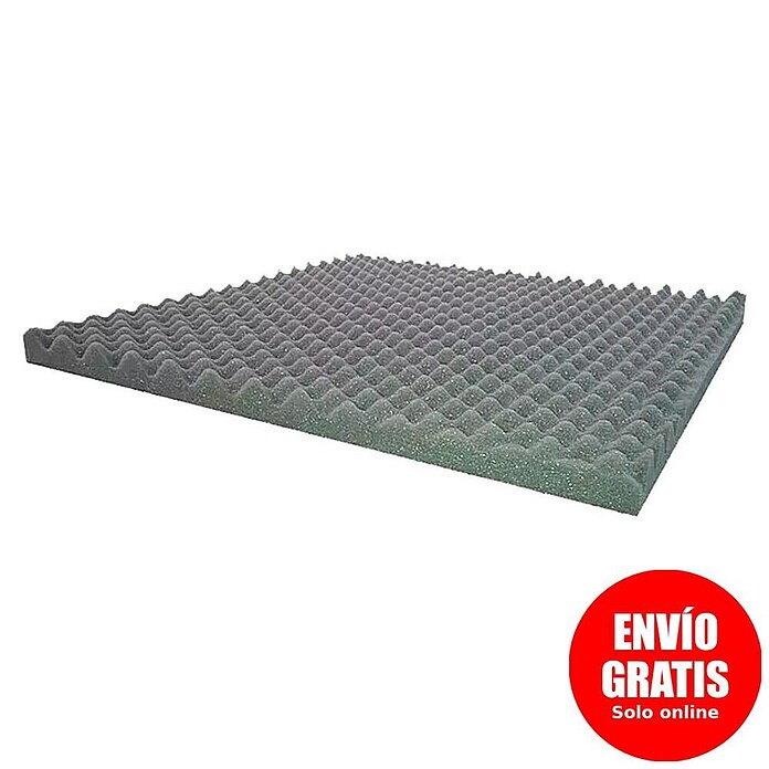Bur2000 Placa absorbente acústica Silence Onda Autoadhesiva (50 x 50 x 3 cm, Espuma de PU) | BAUHAUS