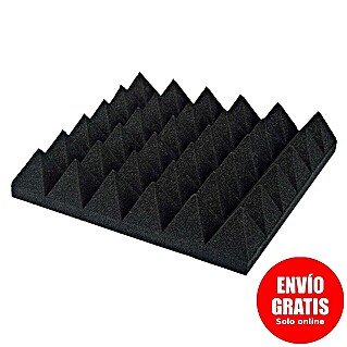 Bur2000 Placa absorbente acústica Pirámide Autoadhesiva (45 x 45 x 4,3 cm, Espuma de PU)