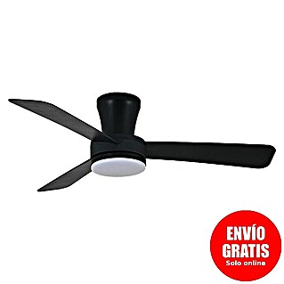 Cristal Record Ventilador de techo Benda 3 (Negro, 101 cm, 28 W, Blanco cálido)