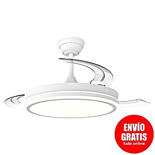 Cristal Record Ventilador de techo Maxi Evo (Blanco, 106 cm, 30 W, Blanco cálido)