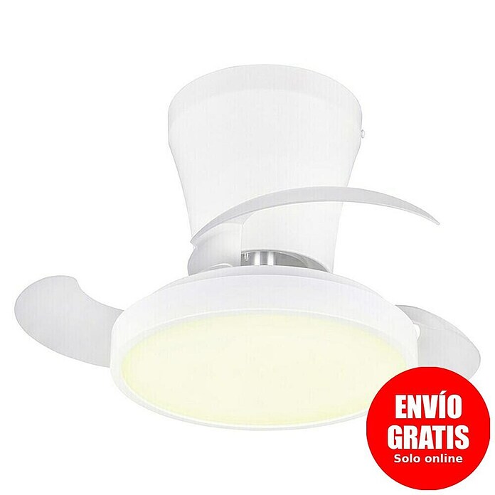 Trio Lighting Ventilador de techo Moss (Blanco, 22 cm, 18 W, Blanco cálido) | BAUHAUS