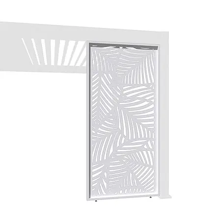 Weide  Pergola Seitenwand Dekorative Paneel für Weide Pergola Blatt-Design 93 cm Weiß