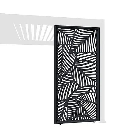 Weide  Pergola Seitenwand Dekorative Paneel für Weide Pergola Blatt-Design 93 cm Anthrazit