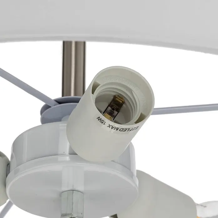 Lindby Deckenleuchte Josia - weiß / opal, E27 - Weiße E27 LED Lampenfassung mit maximal 15W Leistung, internen Messingkontakten, Teil einer Mehrfachleuchte.