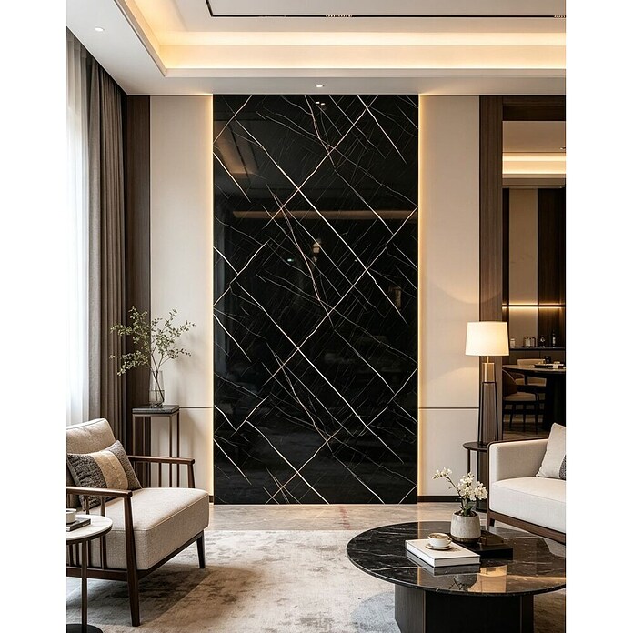 Panelna plošča Sahara Black  (122 x 260 cm, Črna) | 3685 - Wasserfeste Wandelemente | EAFL - Wandverkleidungen/Riemchen | EAF - Fliesen | EA - Fliesen | E - Fliesen | BAUHAUS