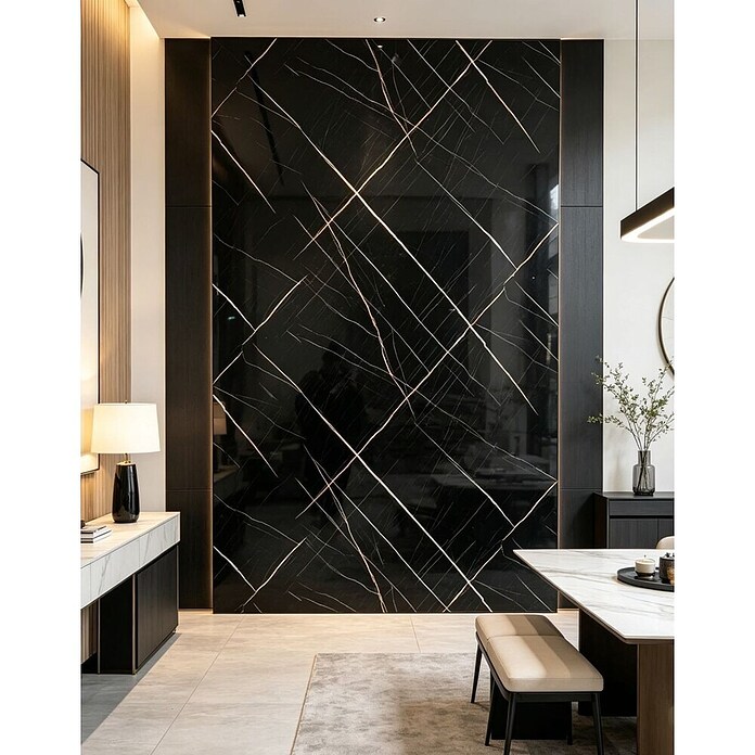 Panelna plošča Sahara Black  (122 x 260 cm, Črna) | 3685 - Wasserfeste Wandelemente | EAFL - Wandverkleidungen/Riemchen | EAF - Fliesen | EA - Fliesen | E - Fliesen | BAUHAUS