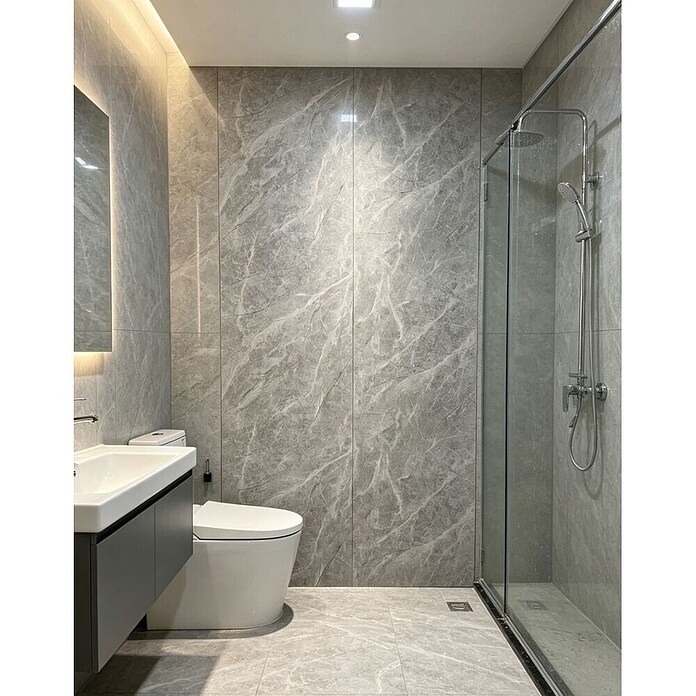 Panelna plošča Silver Mist  (122 x 260 cm, Srebrna) | 3685 - Wasserfeste Wandelemente | EAFL - Wandverkleidungen/Riemchen | EAF - Fliesen | EA - Fliesen | E - Fliesen | BAUHAUS