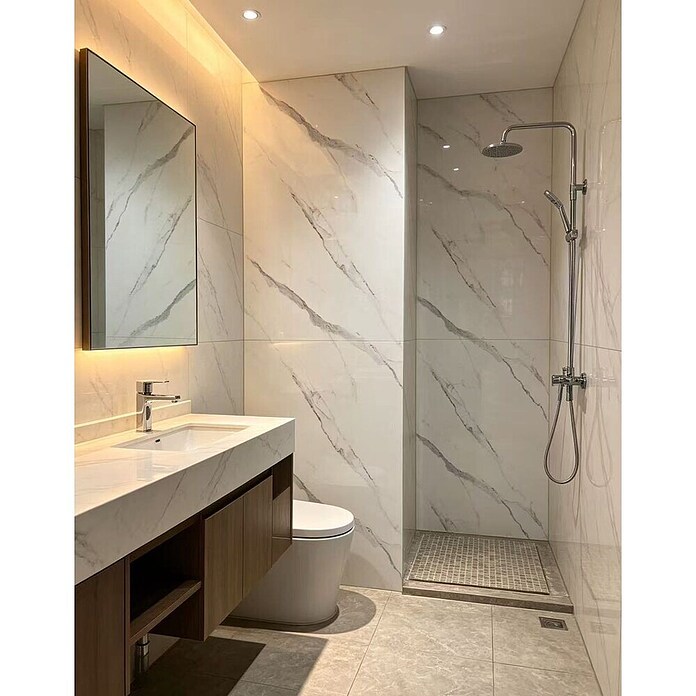 Panelna plošča Calacatta White  (122 x 260 cm, Marmorno bela) | 3685 - Wasserfeste Wandelemente | EAFL - Wandverkleidungen/Riemchen | EAF - Fliesen | EA - Fliesen | E - Fliesen | BAUHAUS