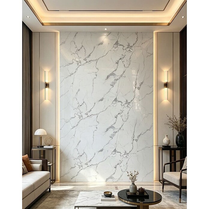 Panelna plošča Bianco Carrara  (122 x 260 cm, Carrara bela) | 3685 - Wasserfeste Wandelemente | EAFL - Wandverkleidungen/Riemchen | EAF - Fliesen | EA - Fliesen | E - Fliesen | BAUHAUS