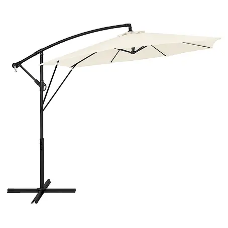 ML-Design  Ampelschirm rund Gartenschirm UV50+ Sonnenschutz wasserabweisend 360° drehbar & neigbar
