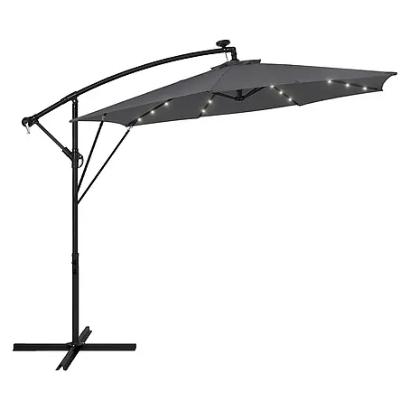 ML-Design  Ampelschirm rund Gartenschirm UV50+ Sonnenschutz wasserabweisend 360° drehbar & neigbar