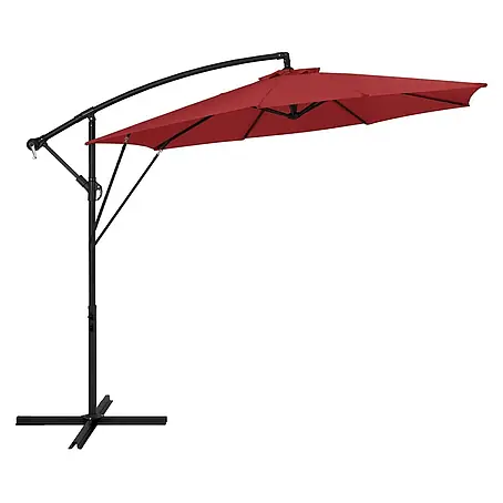 ML-Design  Ampelschirm rund Gartenschirm UV50+ Sonnenschutz wasserabweisend 360° drehbar & neigbar