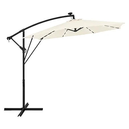 ML-Design  Ampelschirm rund Gartenschirm UV50+ Sonnenschutz wasserabweisend 360° drehbar & neigbar