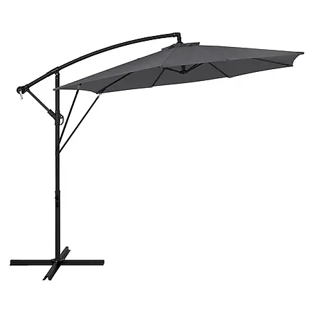 ML-Design  Ampelschirm rund Gartenschirm UV50+ Sonnenschutz wasserabweisend 360° drehbar & neigbar