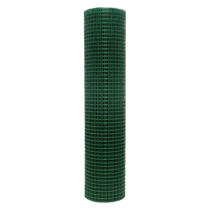ECD Germany Maschendrahtzaun Grün Maschendrahtzaun 1x10 m Maschengröße 19x19mm Drahtstärke 1,05 mm - Grün - Gerollter grüner kunststoffbeschichteter Drahtzaun für den Garten.