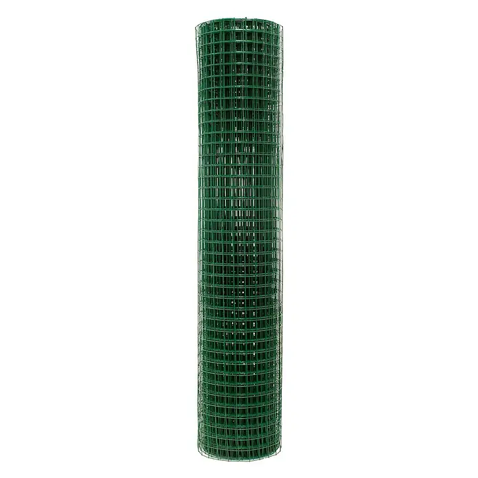 ECD Germany Maschendrahtzaun Grün Maschendrahtzaun 1x10 m Maschengröße 25x25mm Drahtstärke 0,9 mm - Grün - Gerollter grüner kunststoffbeschichteter Drahtgitterzaun.