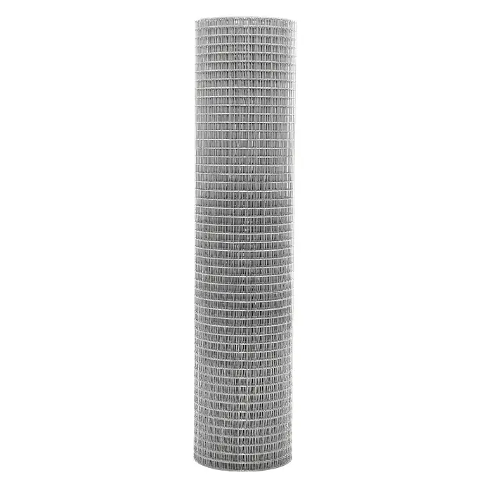 ECD Germany Maschendrahtzaun Grau Maschendrahtzaun 1x25 m Maschengröße 25x25mm Drahtstärke 0,9 mm - Grau - Gerollter silbergrauer Drahtgeflecht, mit feinem quadratischem Gittermuster.