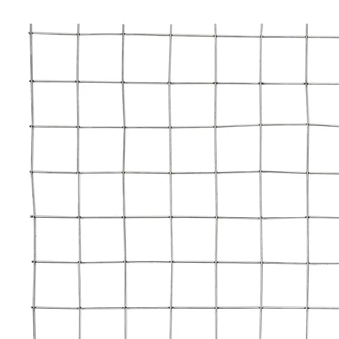 ECD Germany Maschendrahtzaun Grau Maschendrahtzaun 1x10 m Maschengröße 25x25mm Drahtstärke 1,2 mm - Grau - Graues Metallgitter aus Draht mit quadratischem Muster.