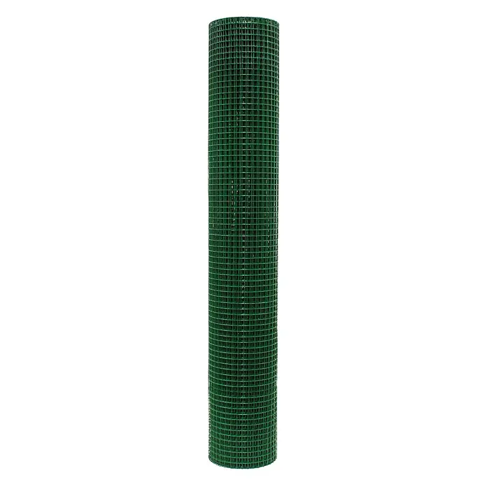 ECD Germany Maschendrahtzaun Grün Maschendrahtzaun 1x10 m Maschengröße 25x25mm Drahtstärke 1,05 mm - 1.000 x 100 cm, Grün - Grüne Drahtgitterrolle.