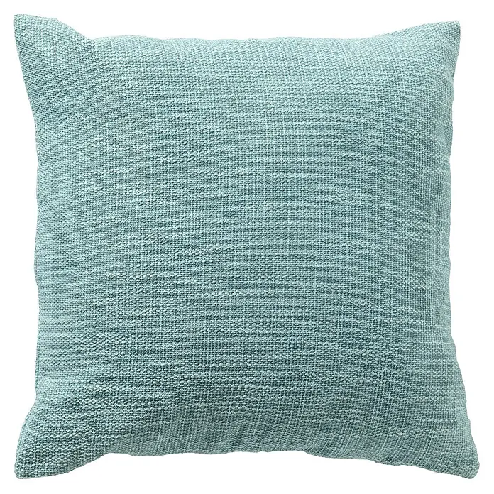 Kissen Lemon - Aqautic, 45 x 45 cm - Quadratisches hellblaues Kissen aus strukturiertem Webstoff.