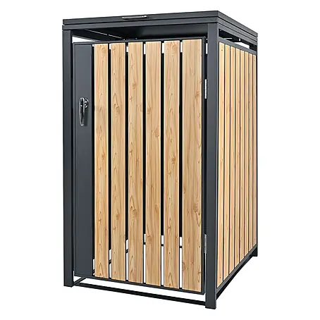 ML-Design  Mülltonnenbox Mülltonnencontainer mit Klappdeckel/Tür für 1 Tonne 120 oder 240 Liter