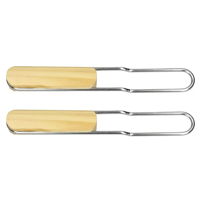 ECD Germany Grillrost Grillplatte 54x34cm Rechteckig für Gasgrill Holzkohlegrill Feuerstelle -  - Zwei Klemmbügel aus Metall und Holz für Hosen oder Röcke.