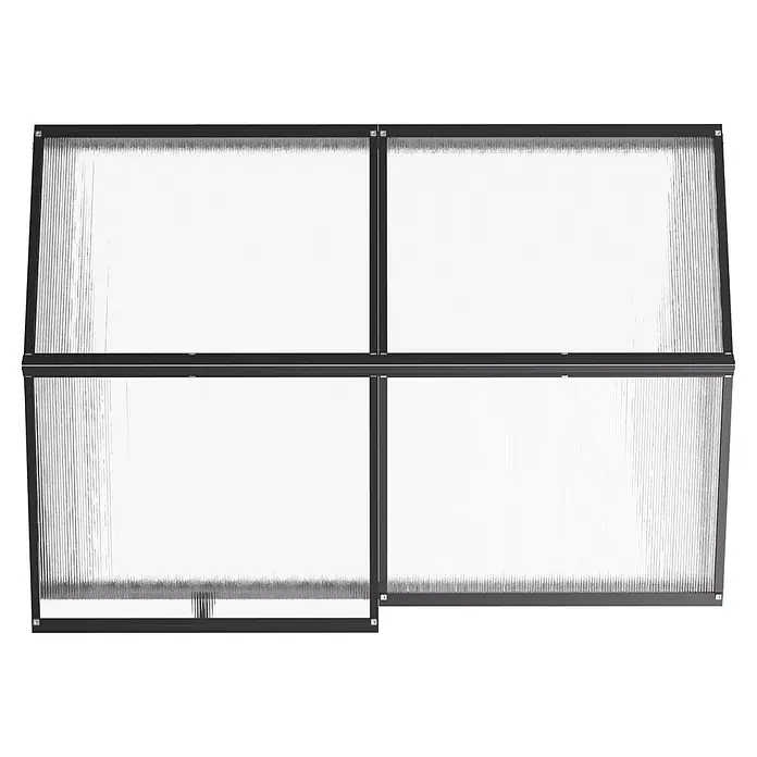 Vitavia Frühbeet Gaia Jumbo - L x B x H: 119,3 x 83,1 x 71,9 cm, Schwarz, Polycarbonat - Schwarz gerahmtes Plissee-Insektenschutzgitter mit horizontaler und vertikaler Teilung.