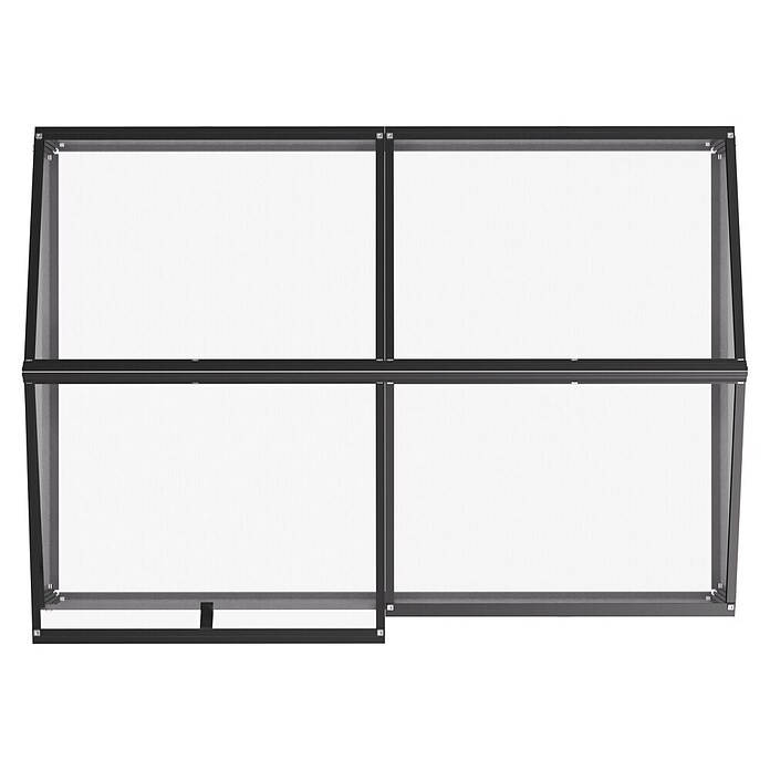 Vitavia Frühbeet Gaia Jumbo (L x B x H: 119,3 x 83,1 x 71,9 cm, Schwarz, Sicherheitsglas) | BAUHAUS
