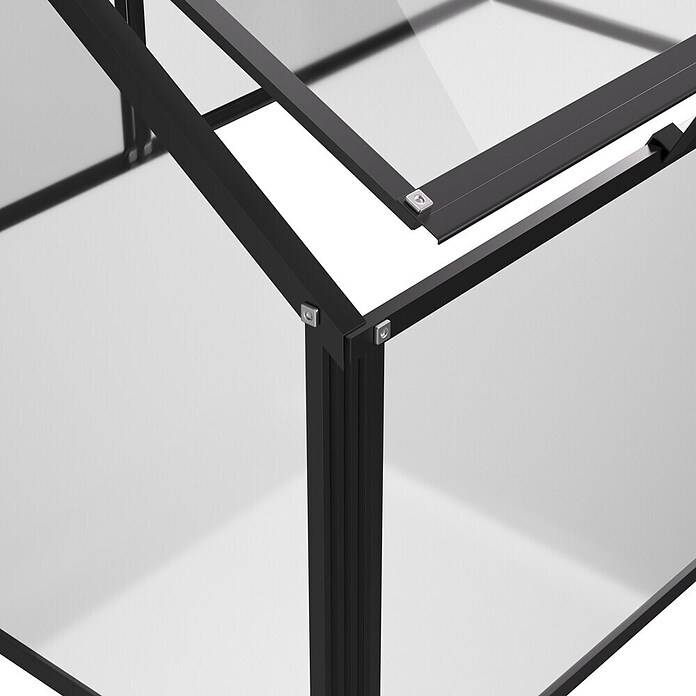 Vitavia Frühbeet Gaia Jumbo (L x B x H: 119,3 x 83,1 x 71,9 cm, Schwarz, Sicherheitsglas) | BAUHAUS