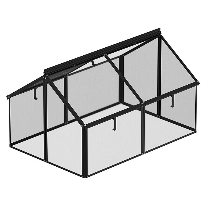 Vitavia Frühbeet Gaia Jumbo (L x B x H: 119,3 x 83,1 x 71,9 cm, Schwarz, Sicherheitsglas) | BAUHAUS
