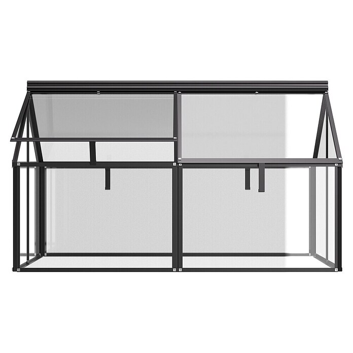 Vitavia Frühbeet Gaia Jumbo (L x B x H: 119,3 x 83,1 x 71,9 cm, Schwarz, Sicherheitsglas) | BAUHAUS