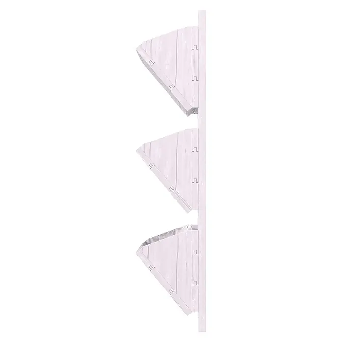 Dobar Hochbeet - L x B x H: 38 x 17,5 x 79 cm, Holz, Weiß - Weiße hölzerne Dreiecksregale.