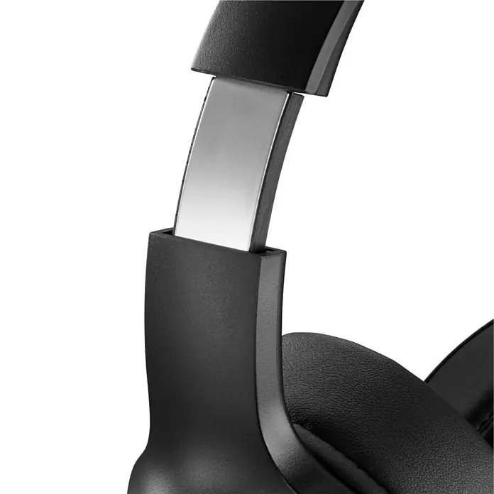 Hama Kopfhörer Spirit Calypso III On Ear Bluetooth - Schwarz - Schwarzer Kopfhörer mit verstellbarem silbernem Metallbügel und schwarzer Ohrmuschel.