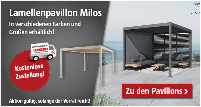 Lamellenpavillons Serie Milos versandkostenfrei