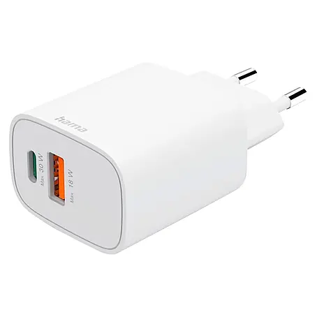 Hama  Schnellladegerät 1X USB-C 1X USB-A