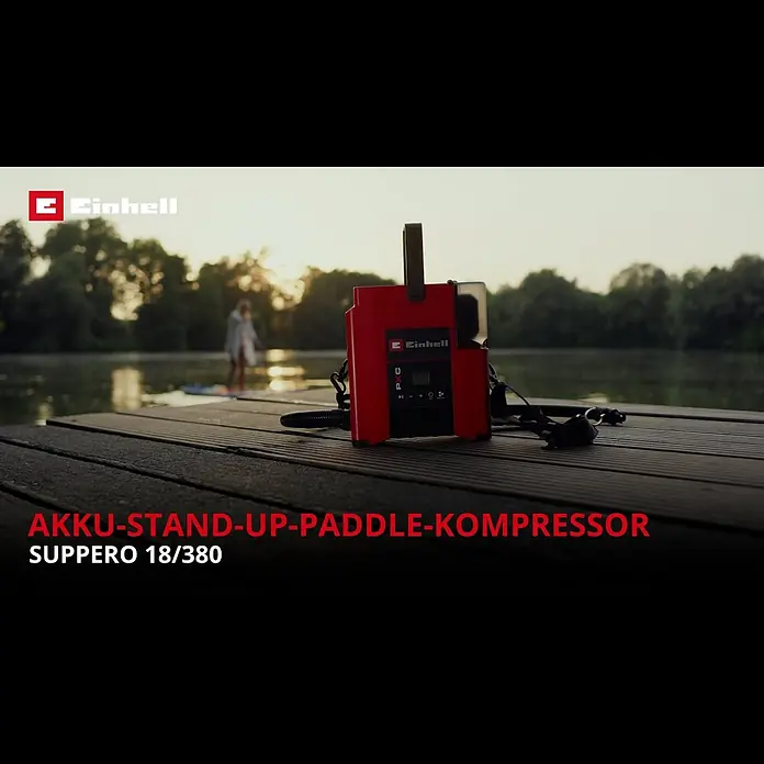Einhell Akku-Kompressor Suppero 18/380 - 18 V, 1,38 bar - Akku-Stand-Up-Paddle-Kompressor SUPPERO 18/380