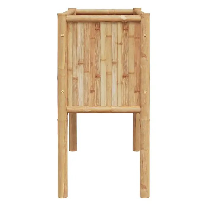 Furnicato Hochbeet - 90 x 35 x 70 cm, Naturmaterialien, Braun - Pflanzkasten aus Natur-Bambus mit Beinen.