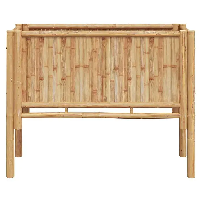 Furnicato Hochbeet - 90 x 35 x 70 cm, Naturmaterialien, Braun - Pflanzkasten aus natürlichem Bambus mit Lattenwänden und stabilen Beinen.