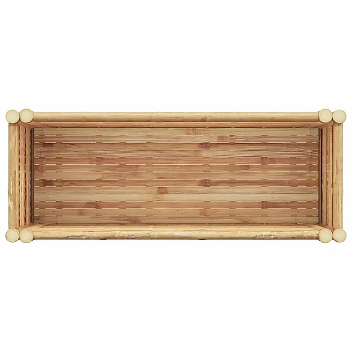 Furnicato Hochbeet - 90 x 35 x 70 cm, Naturmaterialien, Braun - Rechteckiges Bambustablett mit Lattenboden und natürlichem Holzrahmen. Ideal zum Servieren oder Dekorieren.
