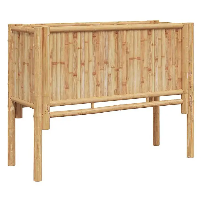 Furnicato Hochbeet - 90 x 35 x 70 cm, Naturmaterialien, Braun - Rechteckiger Hochbeet aus natürlichem Bambus.