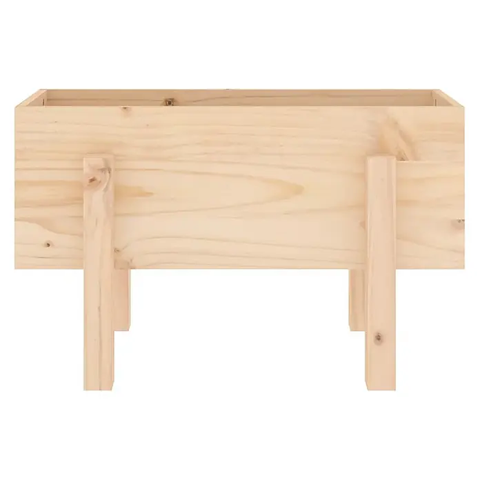Furnicato Hochbeet - 30 x 62 x 38 cm, Holz, Natürliche Kiefer - Helles Holz-Hochbeet, rechteckig, mit vier Stützbeinen.