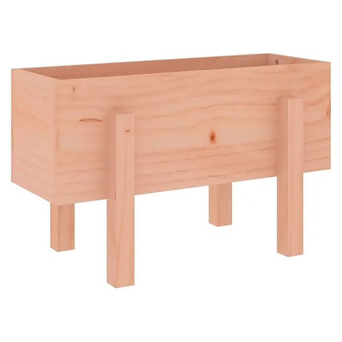 Furnicato Hochbeet - 30 x 62 x 38 cm, Holz, Natürliches Douglasie - Hellbrauner Blumenkasten aus Holz mit vier Beinen, für Hochbeete.