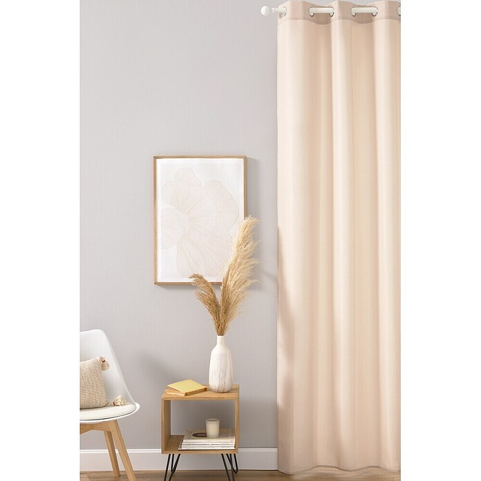 Visillo para ventana Lille Set de 2 uds (An x Al: 140 x 260 cm, 100% poliéster, Taupe, 2 ud.) | BAUHAUS