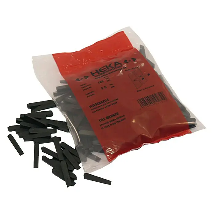 Heka FliesenkeileKunststoff, 200 Stk. - Packung Fliesenkeile der Marke HEKA, perfekt zum Verhindern von Abwärtsrutschen von Fliesen an der Wand.