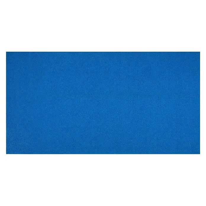 Rasenteppich Park - L x B: 200 x 100 cm, Blau, Mit Drainagenoppen - Blaues Filzblatt mit feiner Textur.
