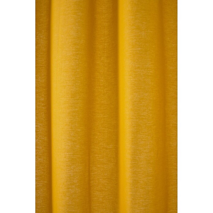 Cortina con ollaos New Panama (An x Al: 135 x 260 cm, 100% algodón, Amarillo) | BAUHAUS