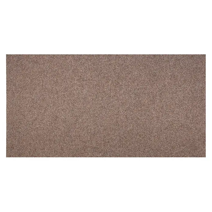 Rasenteppich Park - L x B: 200 x 100 cm, Hellbeige, Mit Drainagenoppen - Melierte braungraue Textilstruktur.