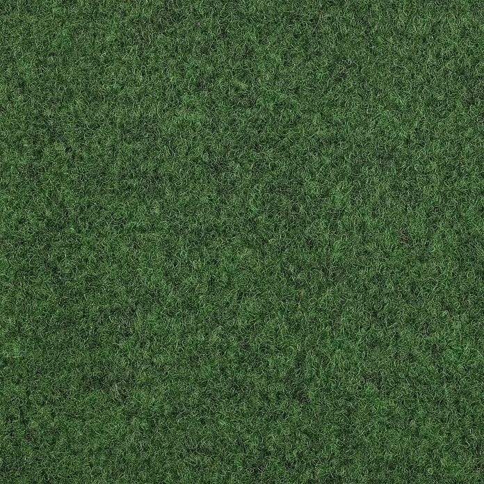 Rasenteppich Park - L x B: 100 x 100 cm, Moosgrün, Mit Drainagenoppen - Dunkelgrüne Filzstoff-Textur.